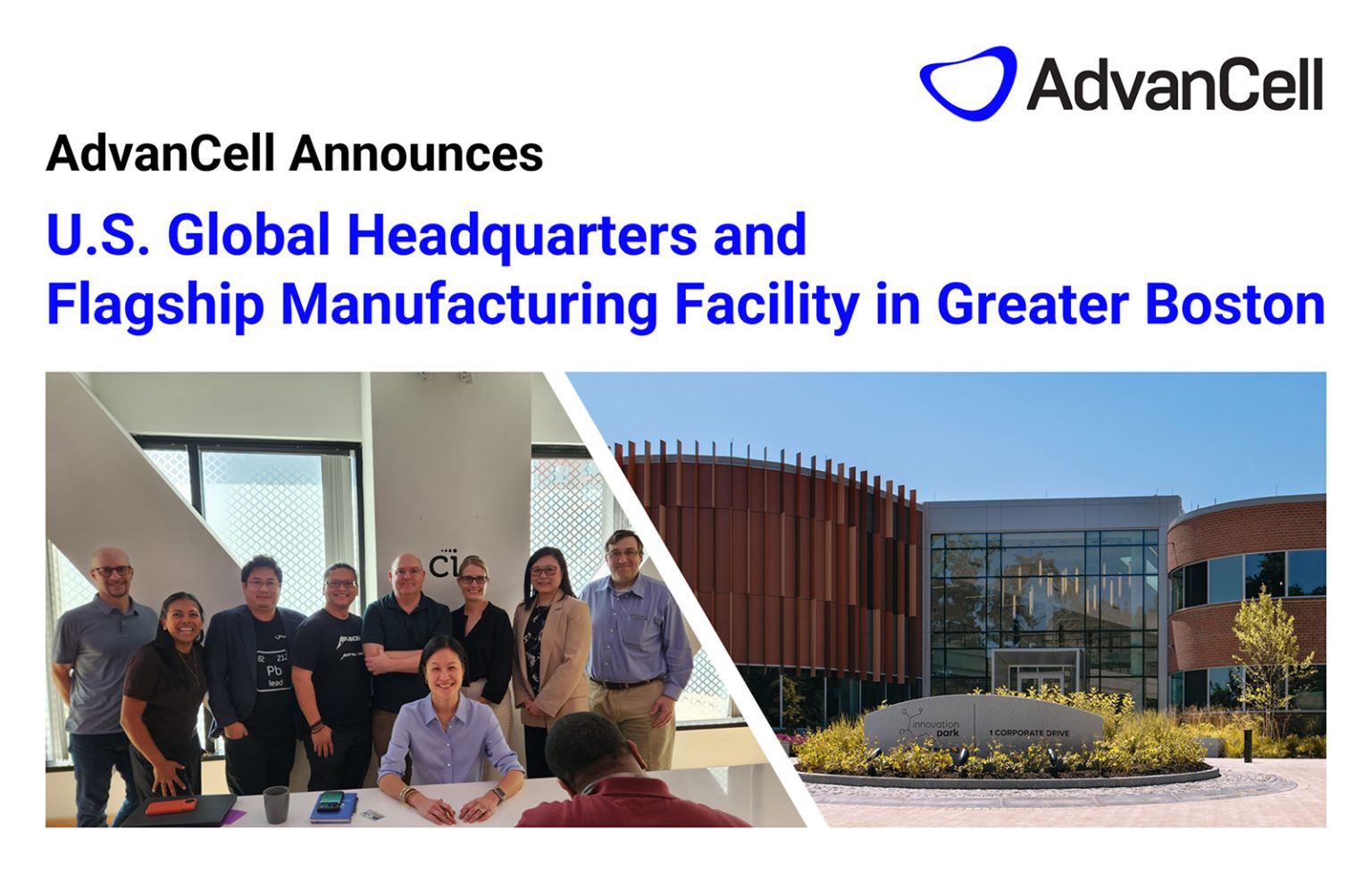 AdvanCell Establishes U.S. Headquarters and Manufacturing Hub in Greater Boston